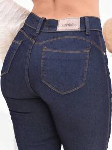 Women Jeans - 水鴨藍 - 查看 6