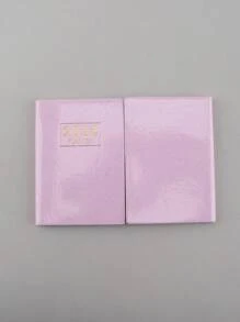 1本彩色2024年a7英文日常計畫筆記本,激光星光封面,薄型每週議程日報,365天時間管理軸,口袋大小的便攜式記事本,自填日誌 - 粉色 - 查看 5