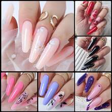 240入組xl透明杏仁型壓克力美甲貼,完整覆蓋超長橢圓彎曲假指甲12種尺寸,適用於凝膠指甲延伸和指甲設計(xl杏仁型) - 無色 - 查看 5