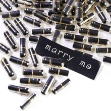 微型訊息捲軸膠囊、情人節情書膠囊、表情符號膠囊、diy 手機殼配件、髮夾、耳環 - 送給男朋友、女朋友和家人的婚禮、生日和情人節的完美禮物