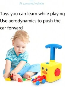 兒童汽車玩具,空氣動力,內置泵,附帶12個小氣球和2個小車,適用於男孩和女孩。這款教育玩具易於入門,外形多樣可愛,可幫助兒童增進靈巧度。非常適合作為感恩節、聖誕節、生日和派對等禮物。 - 黃色 - 查看 5
