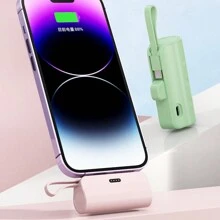 Mini Portable Power Bank External Battery Plug Play Power Bank Type C Fast Effective Charger - màu đen - Xem 9