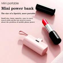 Mini Portable Power Bank External Battery Plug Play Power Bank Type C Fast Effective Charger - màu đen - Xem 5
