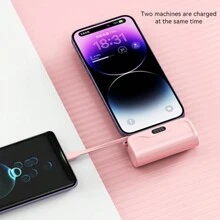 Mini Portable Power Bank External Battery Plug Play Power Bank Type C Fast Effective Charger - màu đen - Xem 7