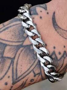 Men's Single Ring - 銀色 - 查看 4