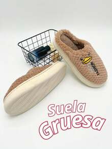 Pantuflas de Casa de Mujer Con Forma De Pato, Cómodas Y Suaves, Perfectas Para Descansar En Casa Y Relajarse,  Ligeras, Prácticas, Antideslizantes Y Fáciles De Limpiar - Marrón - Ver 3