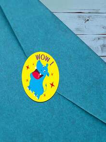 TYFYO 500 件/卷 1 英寸兒童動物獎勵貼紙兒童幼兒園學校鼓勵學生遊戲玩具文具標籤 - 彩色 - 查看 5