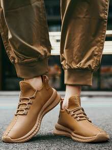 Nam Màu Khaki Đúng mốt Giải trí Giày thể thao , Thoải mái Và Nhẹ Giày thể thao - Màu Khaki - Xem 1