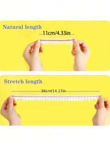 Approximately 80/100pcs Reusable Elastic Food Covers - Keep Your Food Fresh And Safe! - Pink - View 3