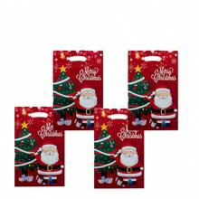 30pcs Đỏ  Ông già Noen Túi Quà tặng , Giáng sinh Theo chủ đề Sô cô la & Kẹo Dây Quấn Túi Đối với Sinh nhật Và Sum họp gia đình Món quà - Nhiều màu - Xem 1