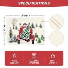 4pcs/set Selling Christmas Patterned Heat Insulated Mat For Western Cuisine, Tea Table And Home Decoration - Apricot - View 2