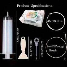 6入組冰箱疏通下水孔工具,家用冰箱下水孔疏通、清洗水道神器