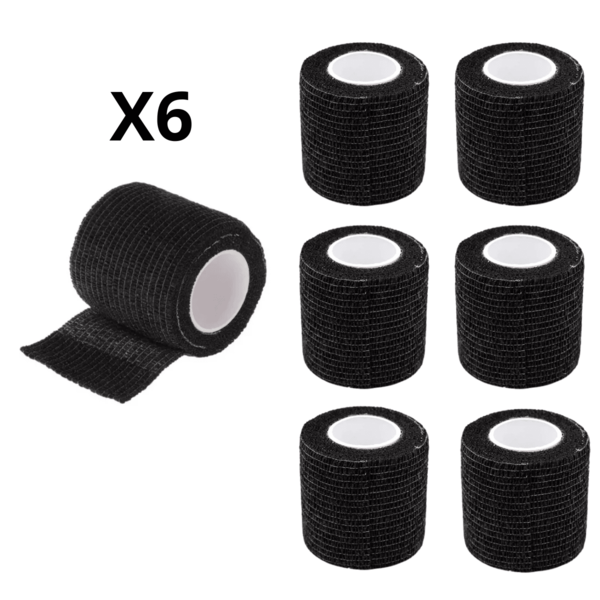 6 PIEZAS DE CINTA ELÁSTICA PARA TATUAJES  KINESIOLÓGICA VENDA AUTOADHERIBLE GRIP 5CM x 5 METROS