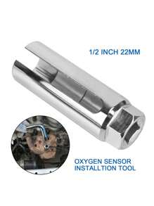 1入組1/2" 22mm驅動插座汽車扳手,用於氧氣傳感器的安裝拆卸更換工具,汽車維修卡車汽車配件 - 銀色 - 查看 1
