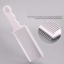 1pc Plastic Men Haircut Flat-Top Comb - White - View 4