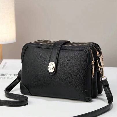 3-Pocket Handbag Women Purse 2025 New Arrival Shoulder Bag Lady Crossbody Small Wallet Phone Pouch