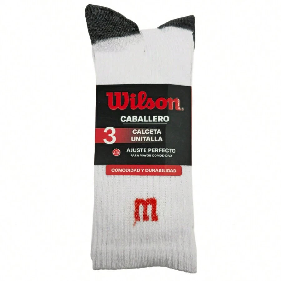 Calceta Wilson de Caballero 6 Pares - Blanco - Ver 1
