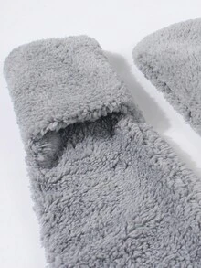 1pc Women's Cute Bear Ear Protection Scarf Hat - Grey - View 3