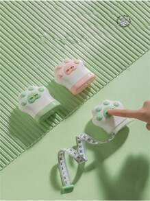 1入新創意貓爪形狀小型pu皮卷尺,可攜式,用於測量腰圍、胸圍和身體尺寸,適用於縫紉