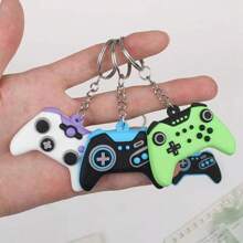 3pcs/Set Unisex Mini Handheld Game Console Keychain Pendant, Creative Gamer Bag Charm, Cute Key Chain, Gift For Friends And Players Car Accessories - Multicolor - View 1