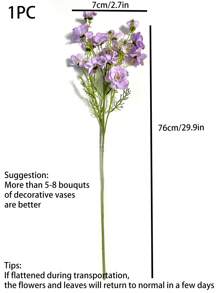 1支76cm蝴蝶花玫瑰絲花餐廳桌面擺飾假花歐式田園手持花束小玫瑰