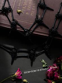 2入組哥德風鳥頭骨垂墜項鍊,適用於女性,酒吧派對禮物