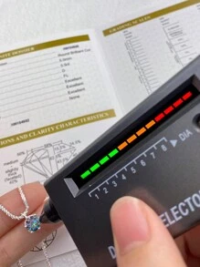 Newsoul 1件925纯银1克拉6爪镶嵌圆形D色莫桑石钻石吊坠项链，适合女性婚礼新娘首饰派对礼物订婚永恒承诺项链，精致珠宝钻石项链