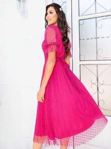 Women Dresses - 玫紅色 - 查看 2