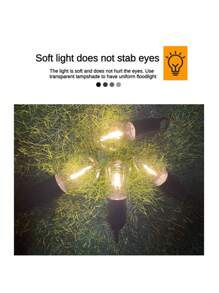 戶外露營燈,采用鎢絲和led燈泡,适用于夜市和街边小摊。高品質戶外露營燈,采用鎢絲和充電式led燈泡,適用於夜市和家庭使用。 - 黑色 - 查看 7