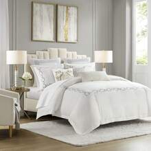 3pc Villa Bamboo Duvet Set - Steel Grey - View 2