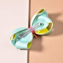 1 件装女孩双层彩色泡泡花仙子棒发夹，带丝带钩边，甜美可爱的发饰，适合女孩的日常生活