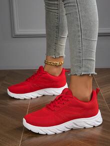 2024透氣輕便防滑耐磨網織純色綁帶運動防滑耐磨女鞋運動鞋休閒鞋跑步鞋步行鞋路跑鞋全季適用