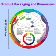 Creative Color Wheel, Paint Mixing Guide Educational Art Class Tool Makeup Mixing Palette Chart Color Mixing Guide For Mixing Colors - Red and White - View 2