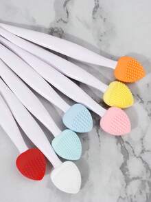 7pcs Double-Sided Nose Brush, Facial Cleansing Brush, Blackhead Remover Brush, Makeup Brush, Silicone Face Wash Brush, Pore Cleansing & Exfoliating Dual-Sided Cleansing Brush