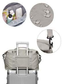 運動旅行手提袋大型健身手提袋適用於兒童,帶拉鍊的行李袋手提袋,便攜式防水旅行袋通宵袋青少年週末手提袋適用於學校練習或通宵旅遊