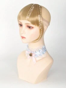 夹式假发刘海接发假发片合成假发假刘海自然发丝刘海混合金发配件假发