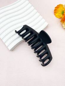 1pc Ladies Milk Tea Color Solid Hair Clip - Brown - View 1