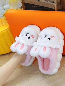 Pantuflas de Casa de Mujer，Sandalias Para Mujer Con Forma De Conejo, Cómodas Y Suaves, Perfectas Para Descansar En Casa Y Relajarse,  Ligeras, Prácticas, Antideslizantes Y Fáciles De Limpiar - Blanco - Ver 5