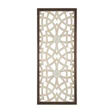 Damask Wood Panel Two-tone Geometric Wall Decor - Wood - View 1