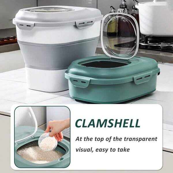 Collapsible Dog Cat Food Storage Container Large 30 lb Airtight Pet