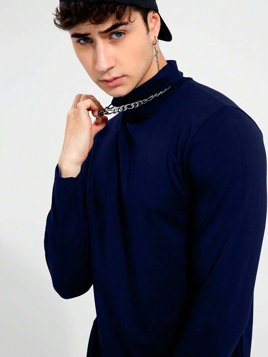 Men T-Shirts - Màu xanh hải quân - Xem 1