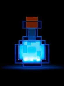 1 Luz De Botella De Poción, Luz De Bloque De Juego Multicolor, Luz De Antorcha, Juguete Modelo De Juego, Lámpara De Mesa Led De Dibujos Animados Creativos Para Decoración Del Hogar E Iluminación Ambiental En Dormitorio, Sala De Estar, Sala De Juegos, Luz Nocturna Para Dormir, Regalo, Recargable Por Usb