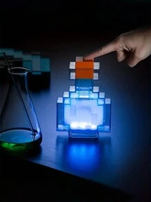 1 Luz De Botella De Poción, Luz De Bloque De Juego Multicolor, Luz De Antorcha, Juguete Modelo De Juego, Lámpara De Mesa Led De Dibujos Animados Creativos Para Decoración Del Hogar E Iluminación Ambiental En Dormitorio, Sala De Estar, Sala De Juegos, Luz Nocturna Para Dormir, Regalo, Recargable Por Usb