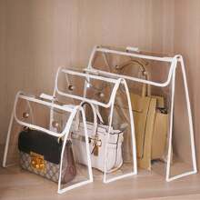 1 Miếng Tủ Túi bảo quản , Chống bụi Túi treo , Trong suốt Lưu trữ Túi đựng Đối với Túi xách , Và Tổ chức Túi tote - Trắng - Xem 1