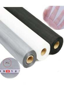 1入室內防蚊蟲網,可調節門網,窗網捲裝,法式庭院門廊,臥室客廳家居裝飾用的滑動門網絡 - 黑色 - 查看 1