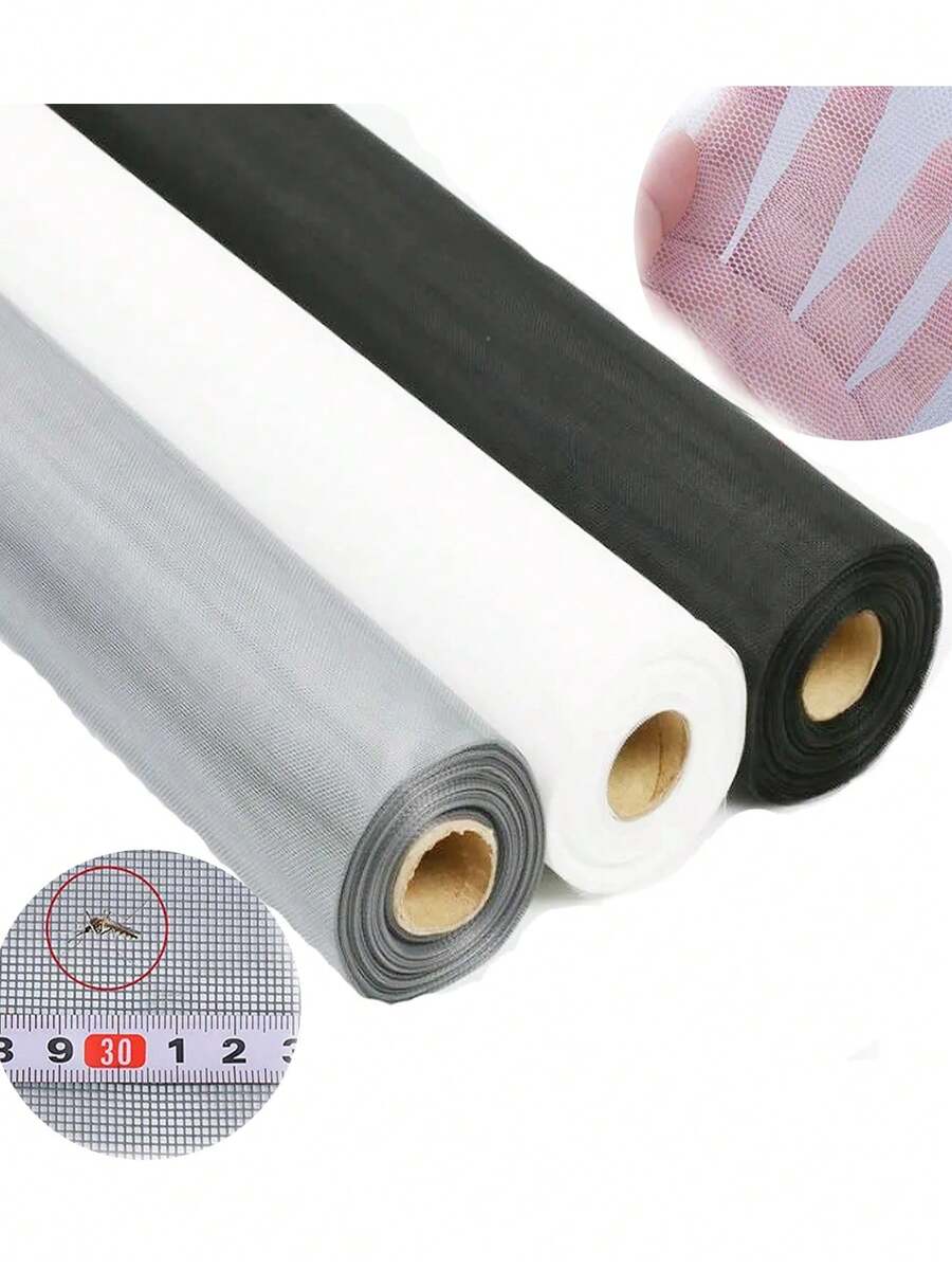 1入室內防蚊蟲網,可調節門網,窗網捲裝,法式庭院門廊,臥室客廳家居裝飾用的滑動門網絡 - 黑色 - 查看 1