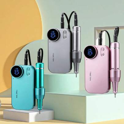 duofu Portable Electric Nail Grinder, Rechargeable 35000RPM Nail File Nail Drill Pen Manicure Machine Kit With 10 Hours Long Battery Life, Professional Nail Art Polish & Cuticle Remover Machine Set, Toenail Grinder Nail Polishing Equipment Nails Appliance Manicure Pedicure Kit Accessory Nail Art Tool For Acrylic Nail Salon & Home Use