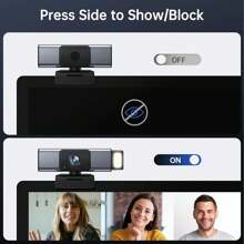 Webcam Gusgu G940 Full Hd 1080p Con Sensor, Micrófono Y Obturador De Privacidad, Webcam Usb Plug And Play Para Escritorio, Pc, Portátil, Conferencia De Video De Transmisión - Gris Oscuro - Ver 4