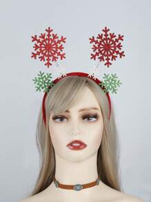可男女皆可使用的聖誕節彩帶頭箍,紅色配件,綠色配件,雪花蝴蝶結鹿角聖誕樹裝飾眼鏡,聖誕老人禮物,假日派對道具,適合全家人聖誕節使用