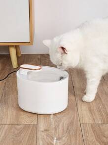 1pc White Silent Pet Smart Water Dispenser For Small-medium Sized Cats And Dogs Indoor Use - White - View 2
